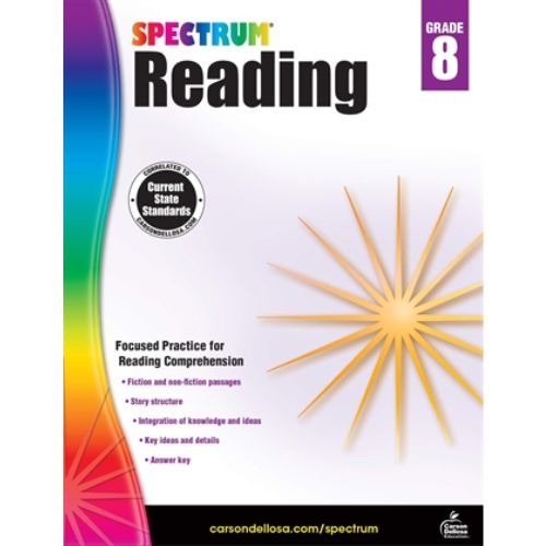 托福參考書推薦-托福閱讀文法書、Spectrum Reading Workbook, Grade 8​